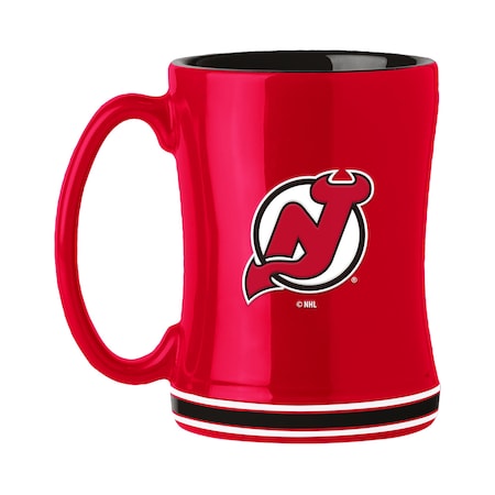 Logo Brands New Jersey Devils 14oz Relief Mug 818-C14RM
